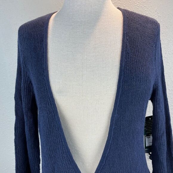 NWT Lauren Ralph Lauren 100% Linen Cardigan Top - Picture 2 of 8